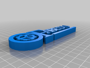 design your personal logo tinkercad keychain sign 3d print model - Mito3D