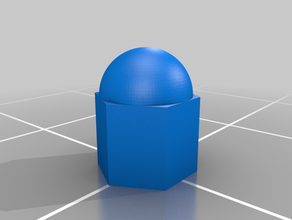 meu personalizados paramétrico porca cap personalizado 3d print model - Mito3D