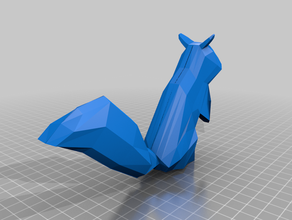 low poly squirrel animal blender 3d print model - Mito3D