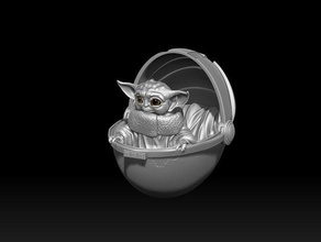 smile baby yoda babyyoda mandalorian starwars 3d print model - Mito3D