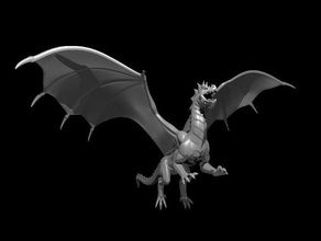 green dragon flying 3d print model - Mito3D