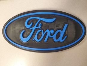 ford logotipo da parede placa 3d print model - Mito3D