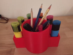 tutucu kalemleri kalemler kap vurgulayıcı sahibi marker ofis kalem 3d print model - Mito3D