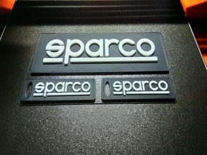 sparco keychain 3d print model - Mito3D
