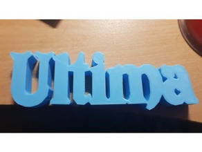 ultima-logo 3d print model - Mito3D