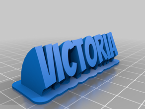 victoria personnalisé 3d print model - Mito3D