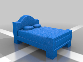 simple dnd bed d&d miniature prop 3d print model - Mito3D