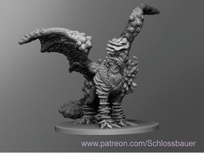 Pilz Drache dnd dungeons dragons tabletop 3d print model - Mito3D