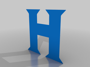 h logotipo 3d print model - Mito3D