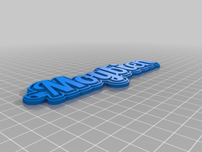 mi personalizados multilínea tag llavero personalizado 3d print model - Mito3D