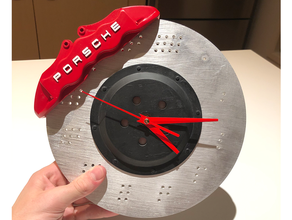 porsche disco freno quadrante dell'orologio 3d print model - Mito3D