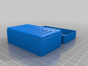 my customized 10 memory card box lid vertical - customizer 3d print model - Mito3D