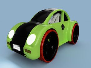 gzumwalt dual-mode-windup Auto remix harringbone Gänge mechanische Spielzeuge new beetle pla Frühling motor Frühjahr geladen - Spielzeug windup 3d print model - Mito3D