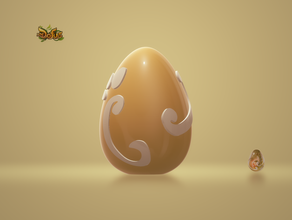 yumurta dofus Fildişi malı 460 Paskalya tasarım yumurtası jeux video mmorpg paques oyunu oyunları 3d print model - Mito3D