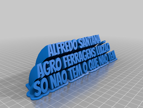 alfredo personalizado 3d print model - Mito3D