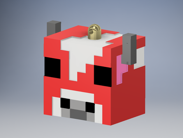 2019 ornament minecraft mooshroom Weihnachten Urlaub 3D print model - Mito3D