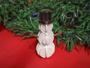 muñeco de nieve - flat pack estilo navidad decoración la decoraciones paquete plano vacaciones días festivos navideña las fiestas modelo figura invierno xmas 3d print model - Mito3D