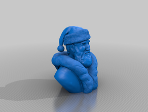 santa busto de navidad claus zyltech 3d print model - Mito3D