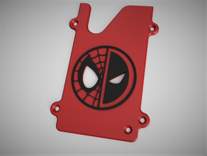 chort wallet - spideypool custom cover card holder credit deadpool marvel minimalist spiderman 3d print model - Mito3D