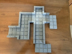 openforge dungeon stone - corridors 24mm 28mm corridor dnd tiles openforge2 terrain 3d print model - Mito3D