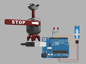 nivel de cruzar el paso maqueta robot la robótica tren 3d print model - Mito3D