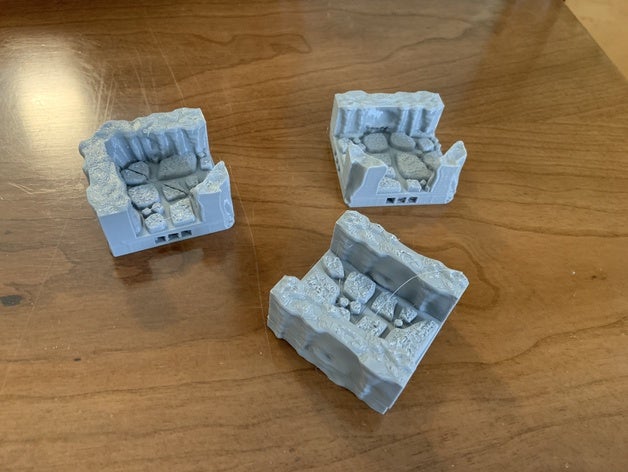 openforge cavern tunnels 25mm 28mm cave dnd tiles openforge2 terrain 3D print model - Mito3D