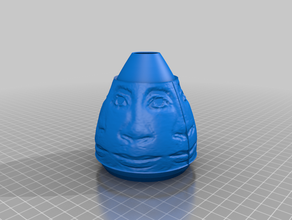 many faced vessel face faces lithopane repeat 3d print model - Mito3D