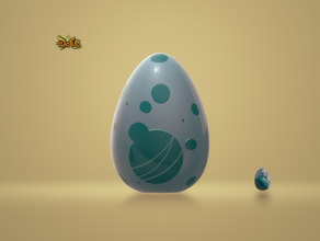 oeuf de dofus turquoise pâques la conception œuf l'oeuf jeux vidéo mmorpg paques du jeu les 3d print model - Mito3D