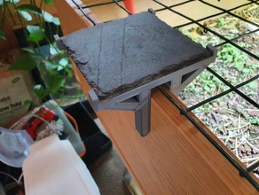 ardoise coaster titulaire de la tortue table 3d print model - Mito3D