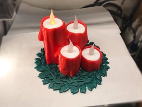 adventskranz advent wreath xmas decorations 3d print model - Mito3D