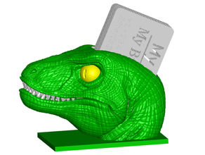 velociraptor negócio titular do cartão de visita titulares dino dinossauro raptor 3d print model - Mito3D