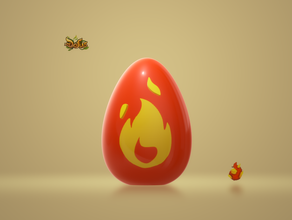 egg dofus crimson oeuf pourpre easter design jeux video mmorpg paques game games 3d print model - Mito3D
