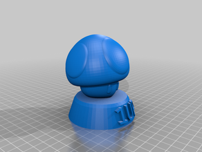 super mario cogumelo 1-up 1up 1 do 3d print model - Mito3D