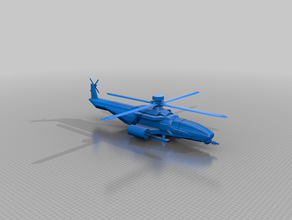 mule lourd vaisseau de combat l'hélicoptère scifi 3d print model - Mito3D