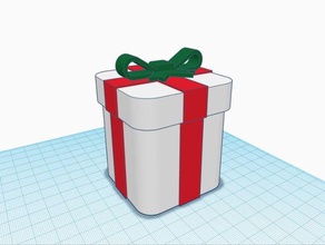 christmas present keychain 3d print model - Mito3D