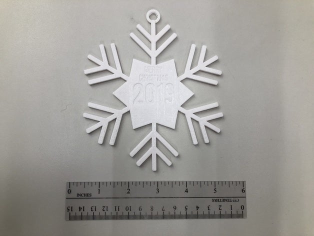 snowflake christmas ornament 2019 Weihnachten Urlaub Schnee 3D print model - Mito3D