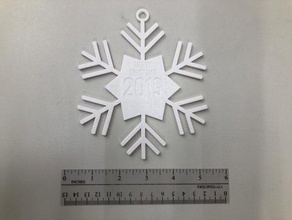 snowflake christmas ornament 2019 Weihnachten Urlaub Schnee 3d print model - Mito3D