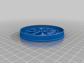 vegvisir wheel cookie cutter dough resin rune runic 3d print model - Mito3D