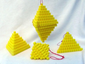 triangular bipyramid ornamentos openscad 3d print model - Mito3D