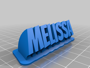 melissa customized 3d print model - Mito3D