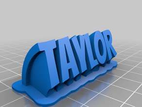 taylor özelleştirilmiş 3d print model - Mito3D