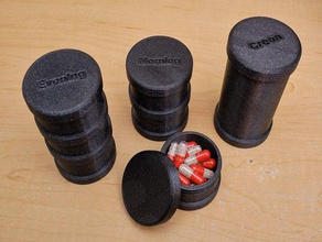 pill containers stack-able 3d print model - Mito3D