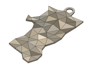 low-poly akita keychain japan keychains 3d print model - Mito3D