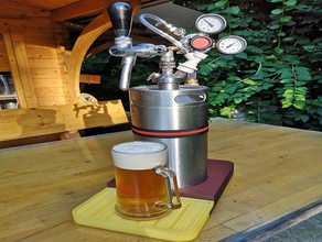 mini keg kegerator bira dağıtımı stand 3d print model - Mito3D