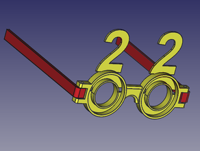 neopixel ring-2020 nerd-Brille 2020 arduino Weihnachten Schutzbrille led ring 3d print model - Mito3D