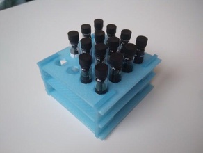 soporte de la muestra perfume - 9m m, agujero 9mm cuarto baño caso en el experimento titular láser lasercut mdf organizador los perfumes rack muestras 3d print model - Mito3D