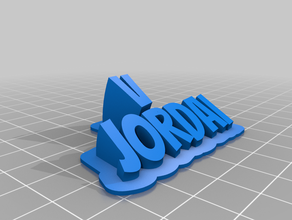 my customized sweeping 2-line name plate v jordai 3d print model - Mito3D