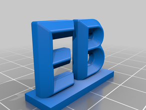 eb initials 3d print model - Mito3D