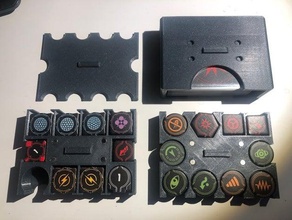 x-wing miniaturen 20 stapelbar token-Zubehör-Halterung v12 Magnete 3d print model - Mito3D
