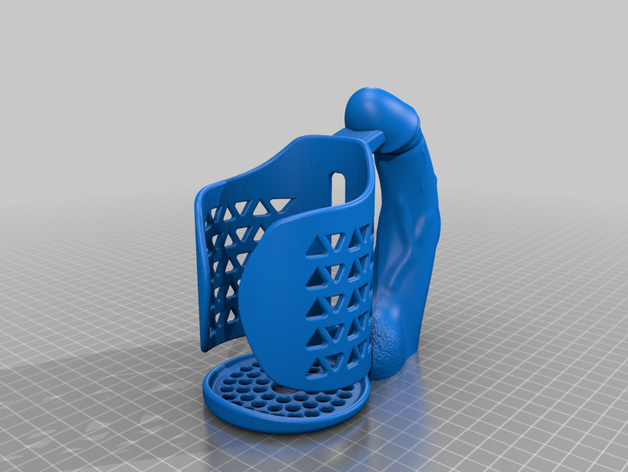 nsfw peuvent titulaire coozie pénis courbé de la bière 3D print model - Mito3D